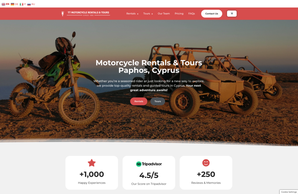 Paphos Cyprus Motorcycle Rental